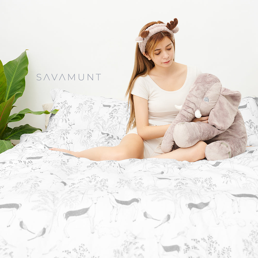 【Savamunt】Ionic+™ Austrian Lenzing Tencel™ Modal Four-pieces Bedding Set Pre-order Limited Sale (Animal Forest )