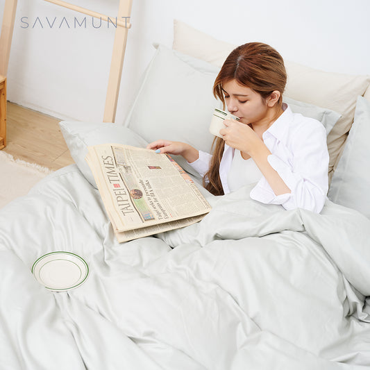 【Savamunt】Ionic+ ™ Antimicrobial Technology & Austrian Lenzing Tencel™ Modal Four-pieces Bedding Set Pre-order Limited Sale (Gentle Gray)