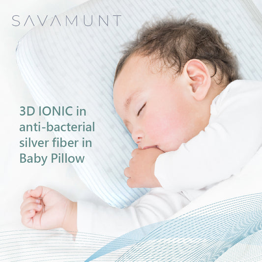 【Savamunt】IONIC Anti-bacterial Silver Fiber in 3D Baby Pillow(pre-order)